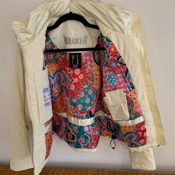 Marker Ski Jacket, Cream, Women's US 10 - Picture 7 of 13
